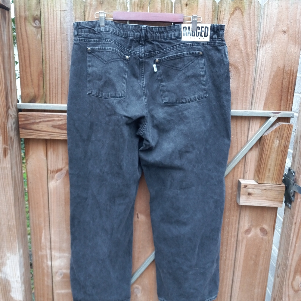 Ragged Priest Brand 40x30 Mens Baggy Denim Jeans Dusty Black